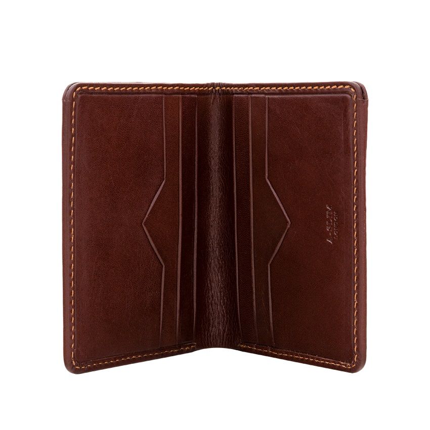 A-SLIM Leather Wallet Chikara - Mahogany Brown